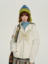 Girlyhalo美式复古印花连帽卫衣外套女冬季新款加绒保暖宽松上衣